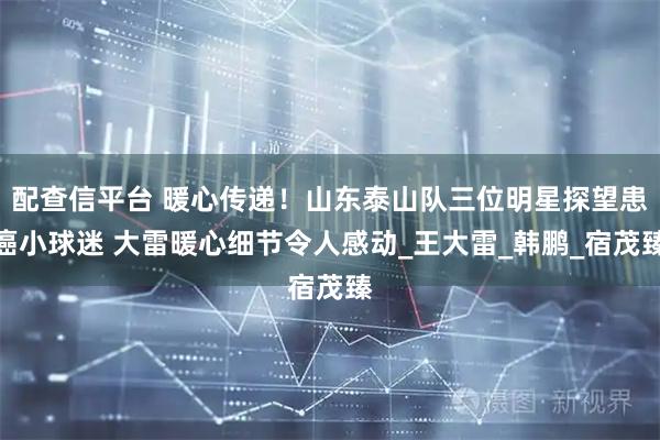 配查信平台 暖心传递！山东泰山队三位明星探望患癌小球迷 大雷暖心细节令人感动_王大雷_韩鹏_宿茂臻