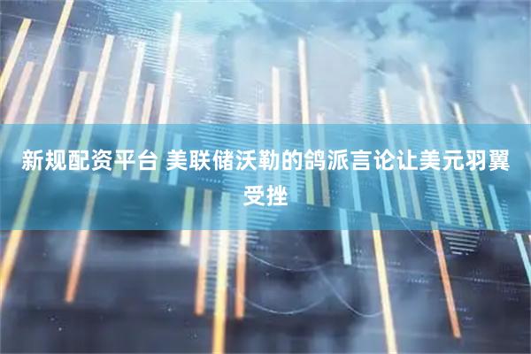 新规配资平台 美联储沃勒的鸽派言论让美元羽翼受挫